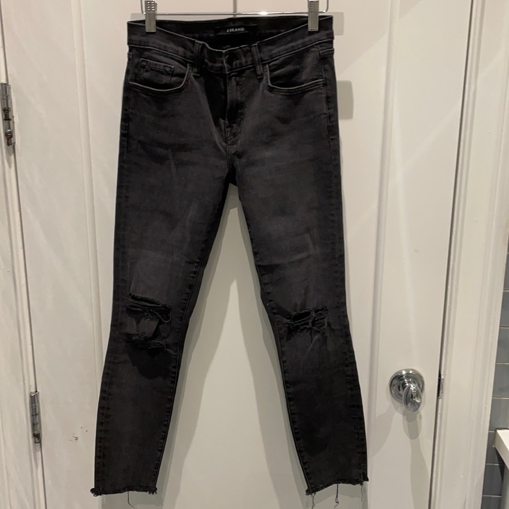 J brand washed out black skinny jeans